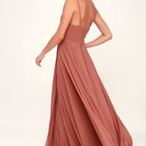 Lulu’s All About Love Maxi Dress in Dusty Rose